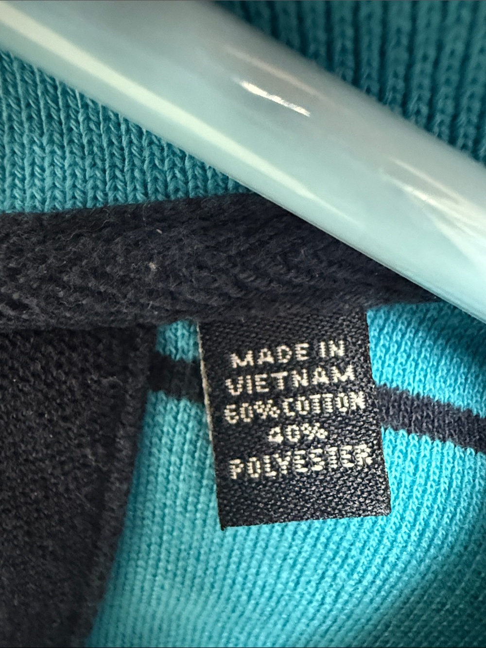 Nautica Men’s Teal Blue Striped Polo Shirt - Picture 3 of 6